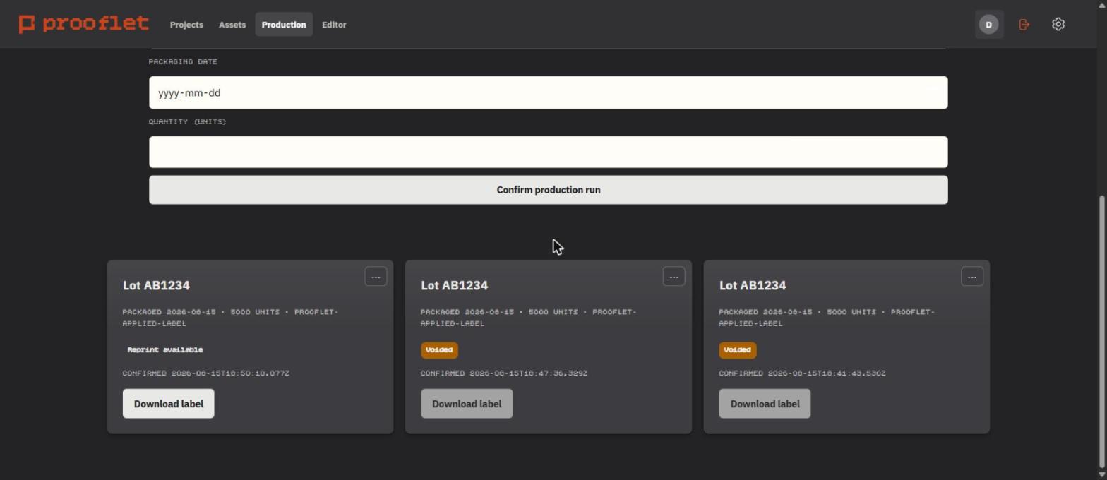Your label file is ready — and a reprint is one click away.