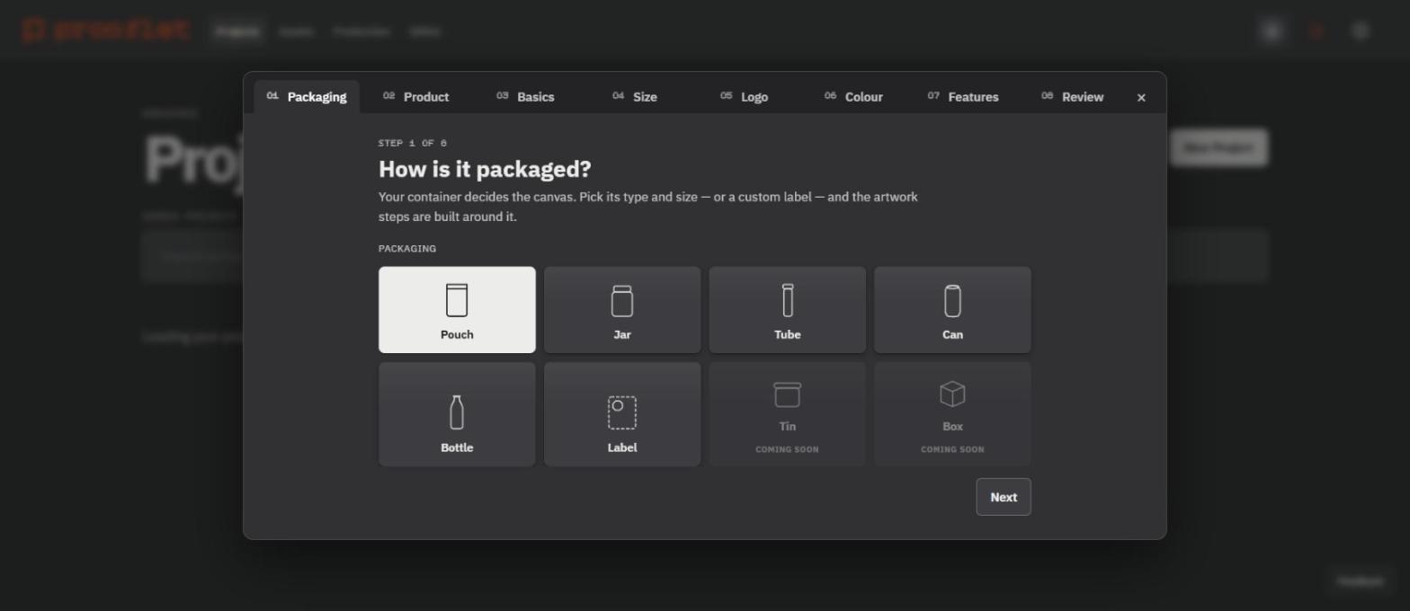 Step 1 — choose your packaging.